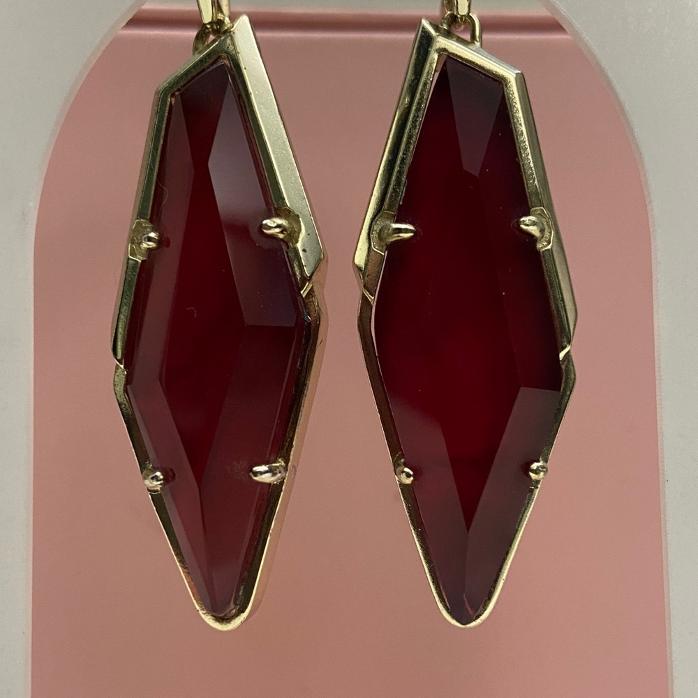 Kendra Scott Statement Earrings; Bexley Drop Earrings with multi-faceted stones - Picture 3 of 12